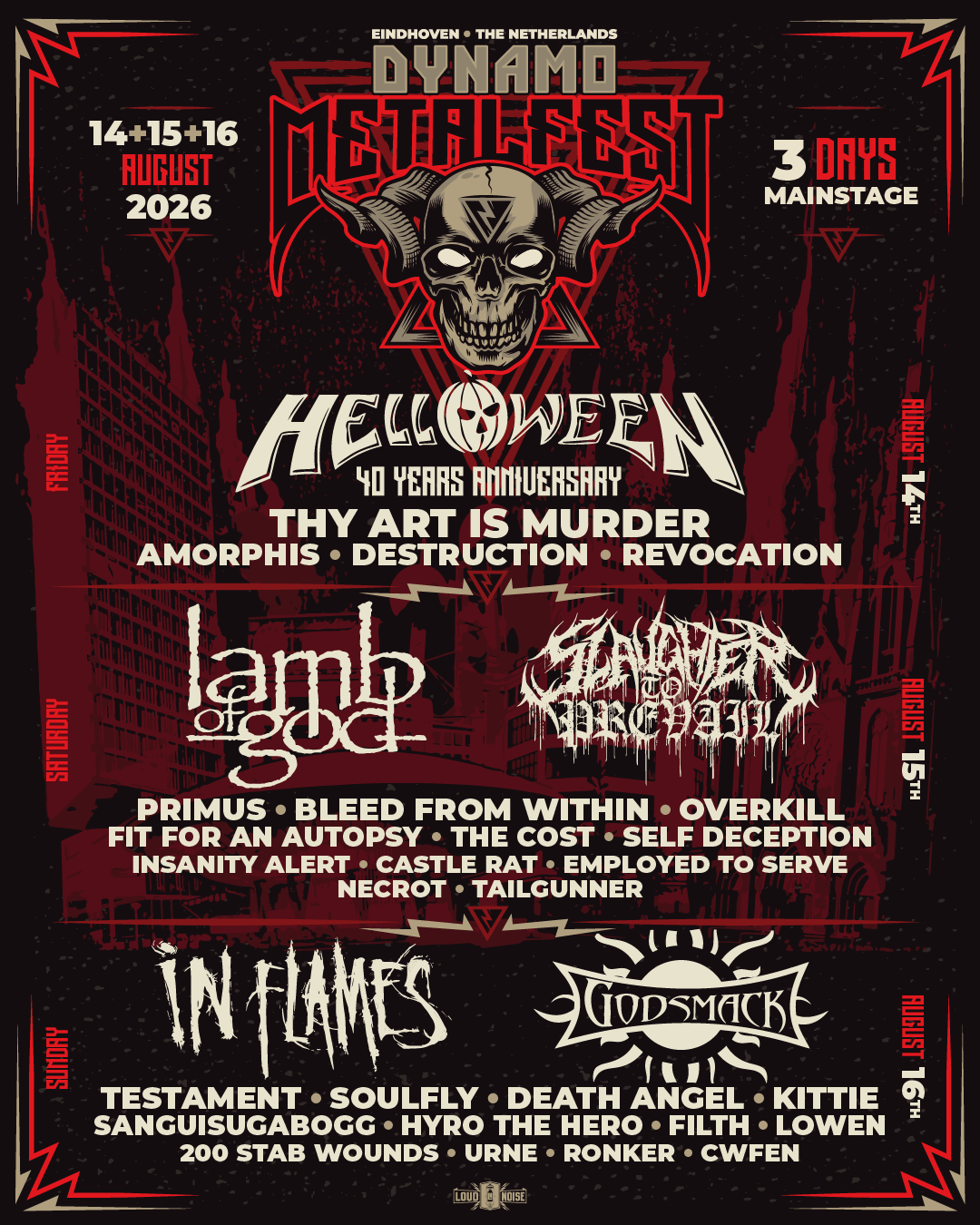 Dynamo Metalfest Line up